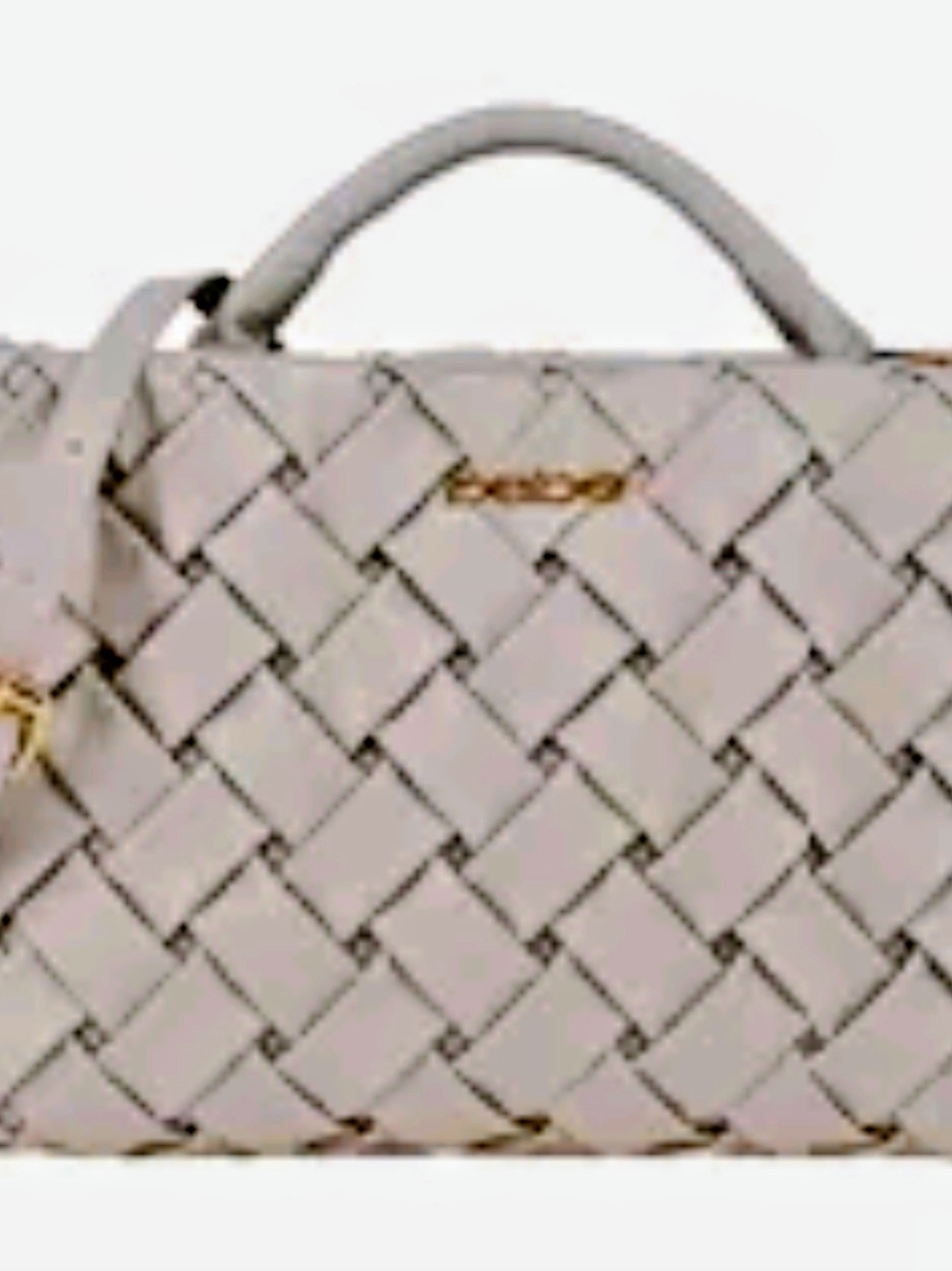 Bebe Luca Woven Top-Handle Women's Bag in Cream